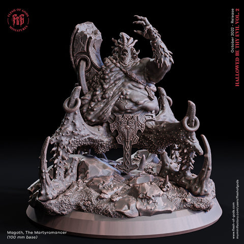 Magoth / Demon / Giant / Spider / Tentacle / Monster / Pathfinder / DnD / Flesh of God / 3D Print / 4K Mini / TableTop Miniature / 100mm