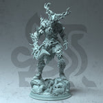 Treneal / Druid / Barbarian / Fae / Fey / Plant / Magic / Pathfinder / DnD / DM Stash / 3D Print / 4K Mini / TableTop Miniature / 32mm /75mm