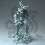 Treneal / Druid / Barbarian / Fae / Fey / Plant / Magic / Pathfinder / DnD / DM Stash / 3D Print / 4K Mini / TableTop Miniature / 32mm /75mm
