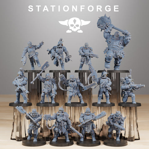 Corrupted Guard II / Chaos / Corrupted / Imperial / Infantry / Sci Fi / Space / Table Top / Station Forge / 3D Print / 4K Mini / Wargaming