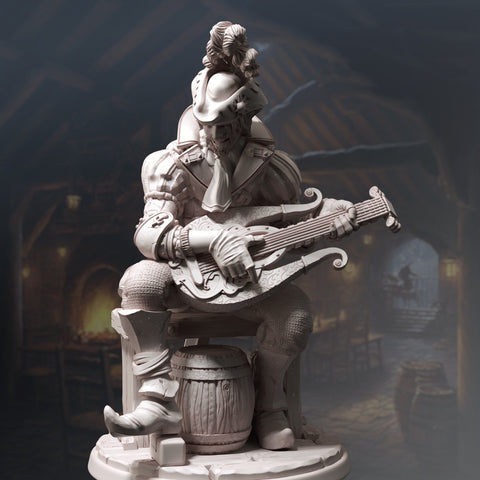 Brekken / Bard / Elf / Musician / Pathfinder / DnD / DM Stash / 3D Print / 4K Mini / TableTop Miniature / 32mm / 75mm