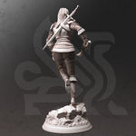 Lina Vixine / Fighter / Witcher / Human / Hunter / Pathfinder / DnD / DM Stash / 3D Print / 4K Mini / TableTop Miniature / 32mm / 75mm
