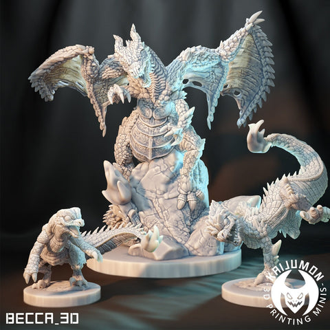 Fire starter / Pokemon / Kaijumon / Charmander / Charizard / DnD / Monster / Miniature / 3D Print / 4K Mini / TableTop Miniature