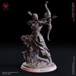 Tribal Warriors / Bow / Warrior / Fighter / Male / Female / Native / Pathfinder / DnD / Flesh of God / 3D Print / 4K Mini / TableTop /25mm