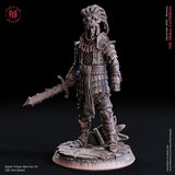 Tribal Warriors / Bow / Warrior / Fighter / Male / Female / Native / Pathfinder / DnD / Flesh of God / 3D Print / 4K Mini / TableTop /25mm