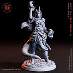 Tiefling / Warlock / Witch / Sorcerer / Magic / Shadow / Mage / Pathfinder / DnD / Flesh of God / 3D Print / 4K Mini / TableTop Miniature