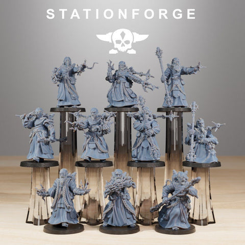 Forager Preachers / Priest / Scavenger / Necromancer / Infantry / Sci Fi / Space / Table Top / Station Forge / 3D Print / 4K Mini/ Wargaming