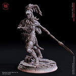 Tribal Warriors / Bow / Warrior / Fighter / Male / Female / Native / Pathfinder / DnD / Flesh of God / 3D Print / 4K Mini / TableTop /25mm