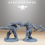 Orkaz Berserkers / Orkaz / Orc / Infantry / Sci Fi / Space / Table Top / Station Forge / 3D Print / 4K Mini / Wargaming