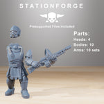 Royal Guard Infantry / Soldier / Infantry / Imperial / Royal / Sci Fi / Space / Table Top / Station Forge / 3D Print / 4K Mini / Wargaming