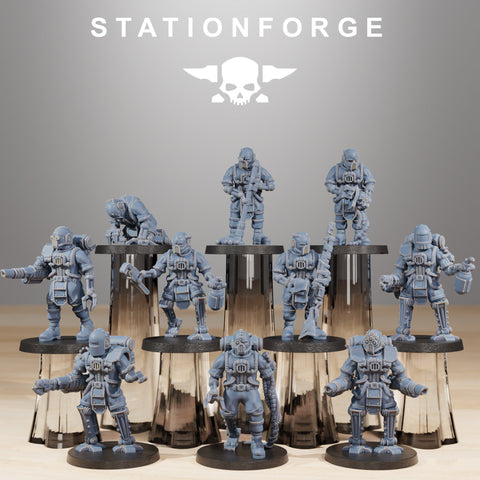 Scavenger Cyborg / Mech / Cyborg / Infantry / Sci Fi / Space / Scavenger / Steampunk Table Top / Station Forge / 3D Print /4K Mini/Wargaming