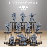 Royal Guard Infantry / Soldier / Infantry / Imperial / Royal / Sci Fi / Space / Table Top / Station Forge / 3D Print / 4K Mini / Wargaming