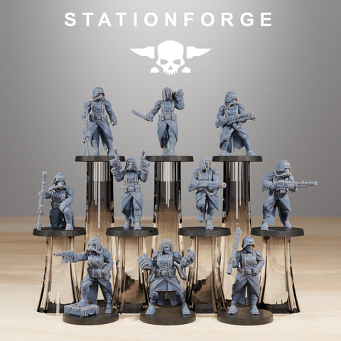 GrimGuard Sisters of War / Sisterhood / Imperial / Infantry / Sci Fi / Space / Table Top / Station Forge / 3D Print / 4K Mini / Wargaming