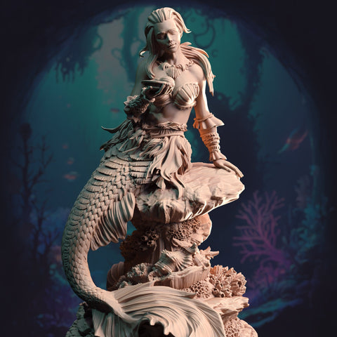Dyriani / Monster / Sea / Siren / Mermaid / Horror / Pathfinder / DnD / DM Stash / 3D Print / 4K Mini / TableTop Miniature / 32mm / 75mm