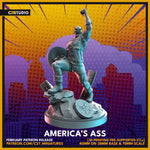 America Ass / Captain / Crisis Protocol / Comic / Hero / DnD / C27 / 3D Print / 4K Mini / TableTop Miniature / Boardgame / 32mm / 75mm