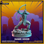 Hawkhood / Hawk / Archer / Crisis Protocol / Comic / Hero / DnD / C27 / 3D Print / 4K Mini / TableTop Miniature / Boardgame / 32mm / 75mm