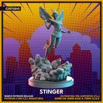 Stinger / Wasp / Crisis Protocol / Comic / DnD / Hero / C27 / 3D Print / 4K Mini / TableTop Miniature / Boardgame / 32mm / 75mm