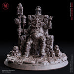 Hadonium Overlord / Human / King / Overlord / Throne / Pathfinder / DnD / Flesh of God / 3D Print / 4K Mini / TableTop Miniature /50mm