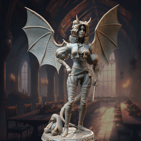 Mhari O’Nette / Warlock / Tiefling / Sorcerer / Pathfinder / DnD / DM Stash / 3D Print / 4K Mini / TableTop Miniature / 32mm / 75mm