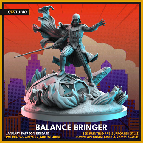 Balance Bringer / Darth / Crisis Protocol / Proxiy / Comic / DnD / C27 / 3D Print / 4K Mini / TableTop Miniature / Boardgame /32mm/75mm