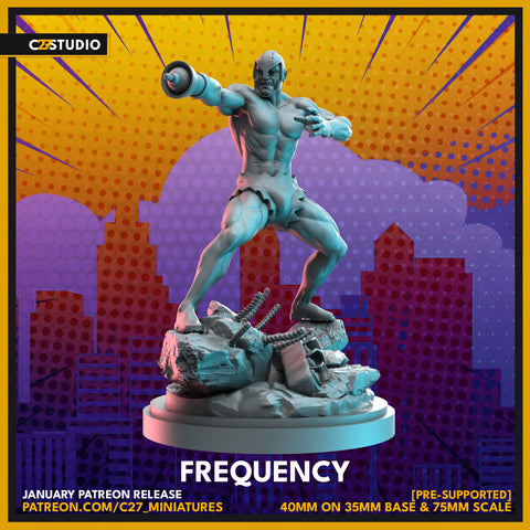 Frequency / Claw / Crisis Protocol / Comic / DnD / C27 / 3D Print / 4K Mini / TableTop Miniature / Boardgame / 32mm / 75mm