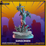 Sunscreen / Crisis Protocol / Comic / DnD / Hero / C27 / 3D Print / 4K Mini / TableTop Miniature / Boardgame / 32mm / 75mm