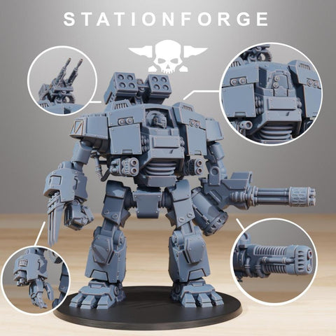 Socratis Dreadstorm / Walker / Mech / Knight / Robot / Marine / Sci Fi / Space / Table Top / Station Forge / 3D Print / 4K Mini / Wargaming